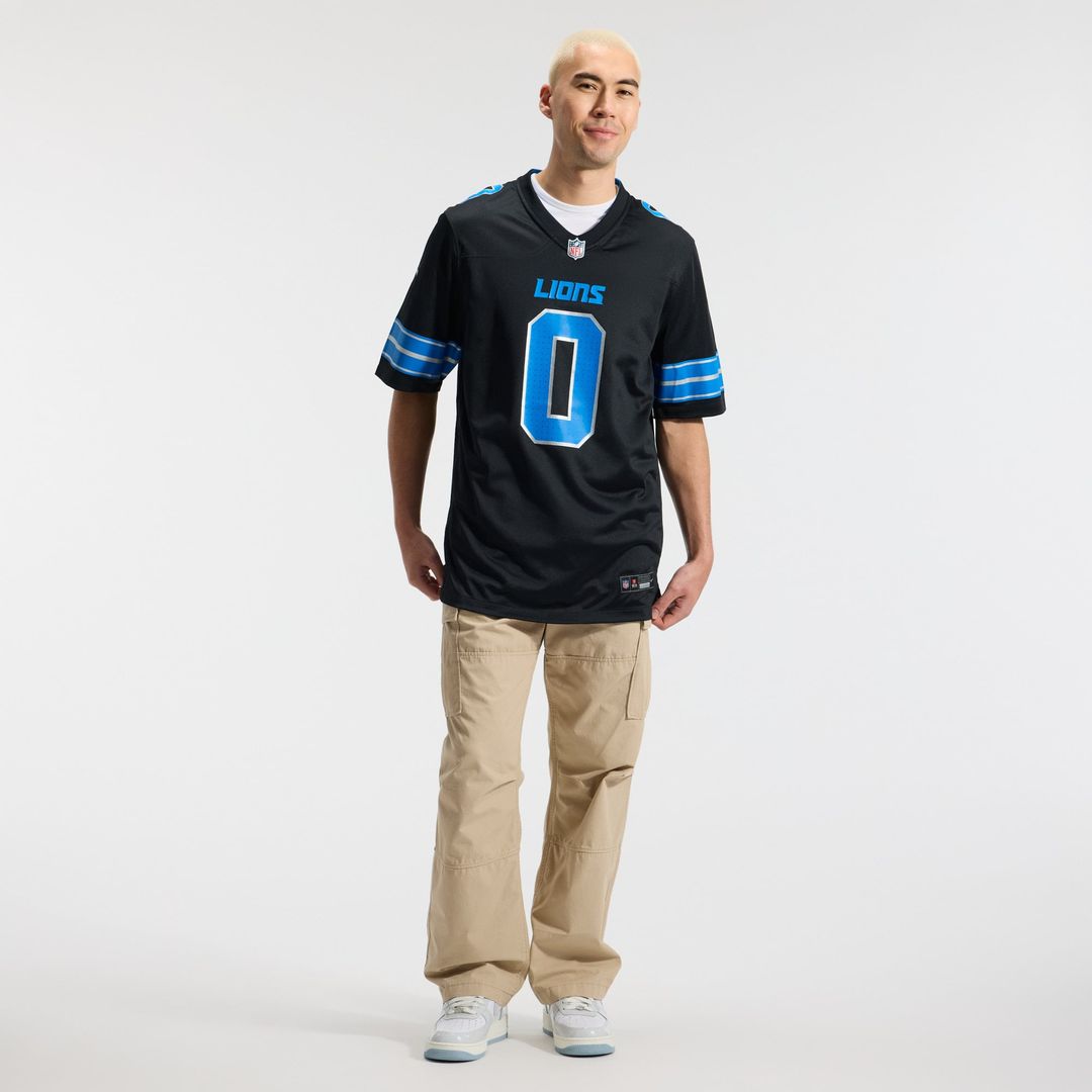 Detroit Lions Jahmyr Gibbs Nike 2nd Alternate Game Player Jersey - Black