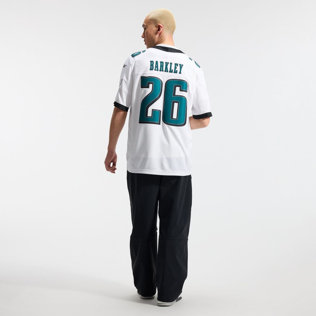 Philadelphia Eagles Saquon Barkley Nike Vapor F.U.S.E. Stitched Limited Jersey - White