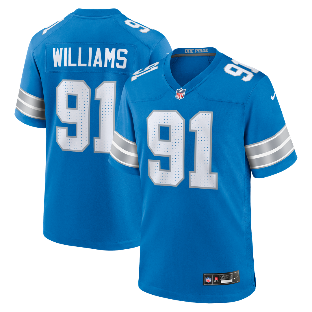 Detroit Lions Tyleik Williams Nike Team Game Jersey - Blue