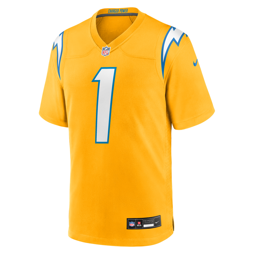 Los Angeles Chargers Quentin Johnston Nike Alternate Super Chargers Game Player Jersey - Navy