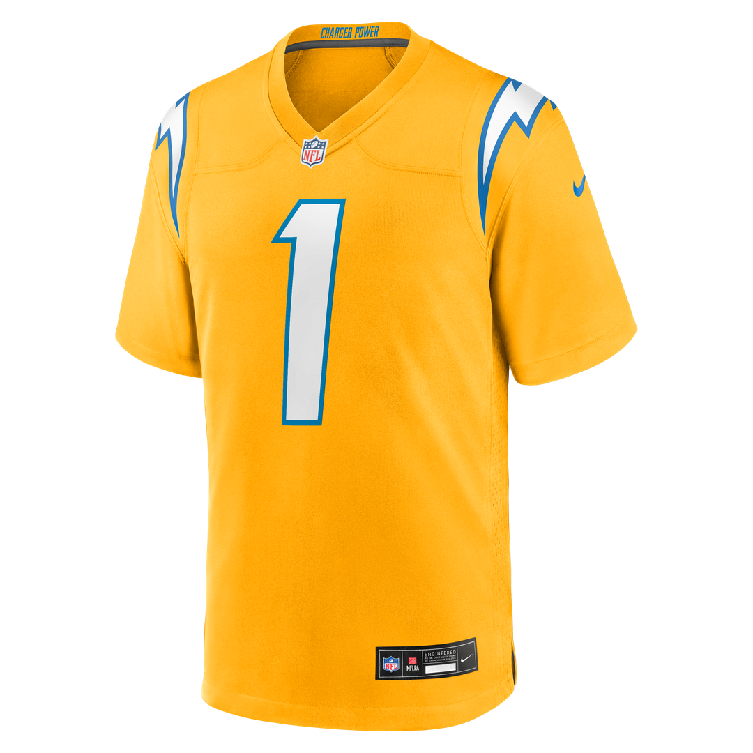Los Angeles Chargers Quentin Johnston Nike Alternate Super Chargers Game Player Jersey - Navy