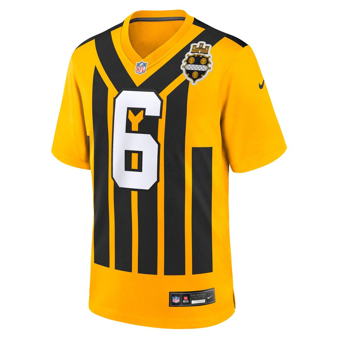 Pittsburgh Steelers Patrick Queen Nike Alternate 1933 Throwback Game Jersey - Gold