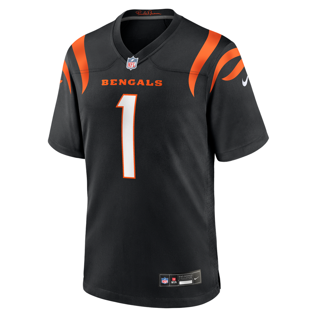 Cincinnati Bengals Number 1 Groom Nike Game Jersey - Black