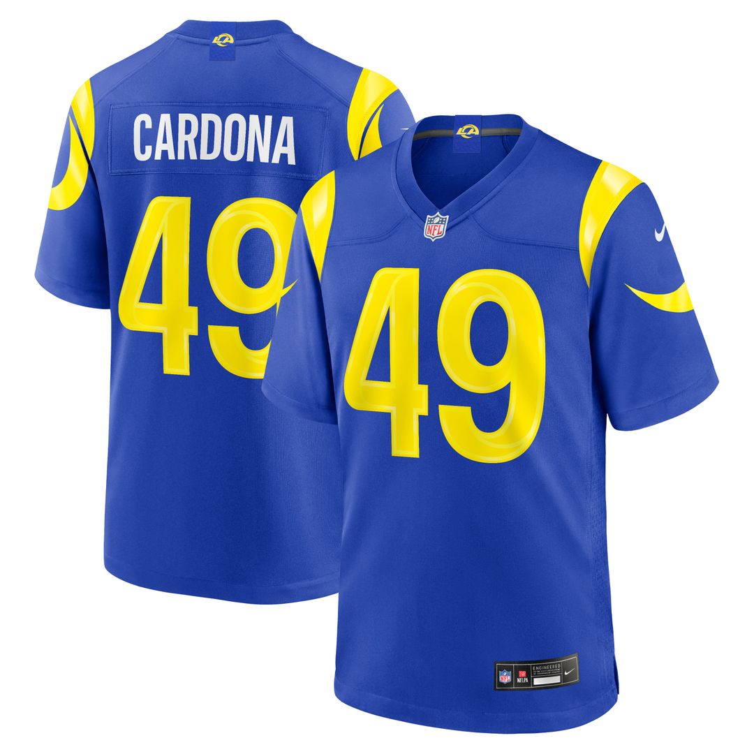 Los Angeles Rams Joe Cardona Nike Team Game Jersey - Royal