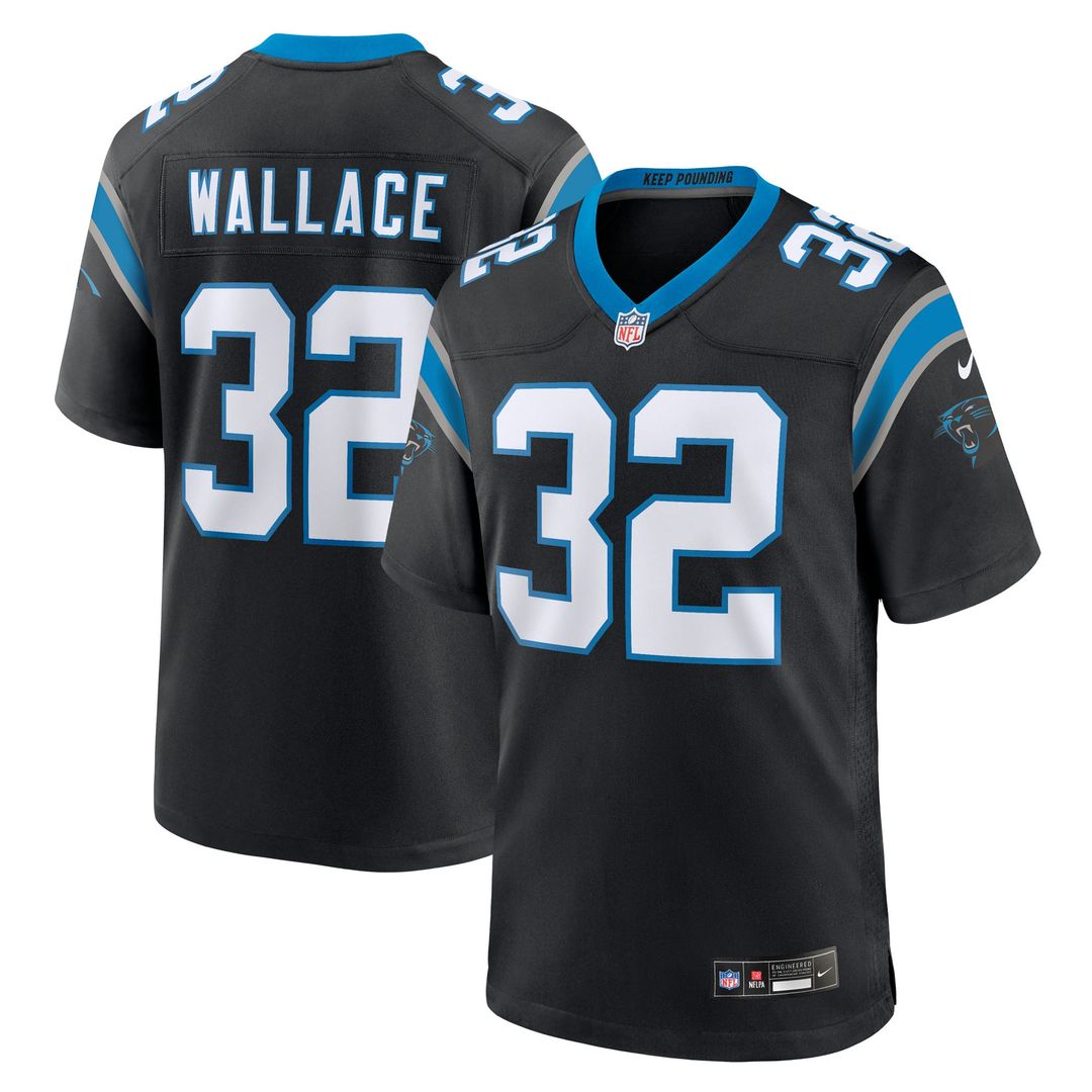 Carolina Panthers Trevin Wallace Nike Team Game Jersey - Black